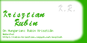 krisztian rubin business card